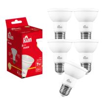 5 Lâmpada Led Par20 7w 2700k E27 Luz Branco-quente Spot Foco 5 Lâmpada Led Par20 7w 2700k E27 Luz Branco-quente Spot Foco