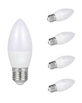 5 Lâmpada Led Vela Leitosa 3000k