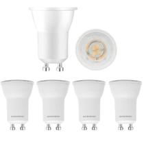 5 Lâmpada Mini Dicroica LED MR11 4W GU10 3000K 300lm Branco Quente