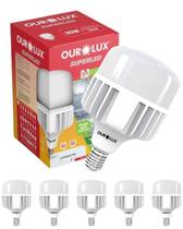 5 Lâmpadas de LED Alta Potência T 80w Bivolt Base E40 Cor da Luz 6500k Branco Frio Ourolux