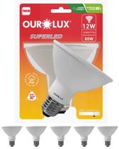 5 Lâmpadas de Led Par38 Ourolux 12w E27 Cor da Luz Branco Frio 6500K Bivolt 36g
