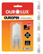 5 Lâmpadas Halógena Bipino G9 40w 220v Ourolux 2800k 5 Lâmpadas Halógena Bipino G9 40w 220v Ourolux 2800k