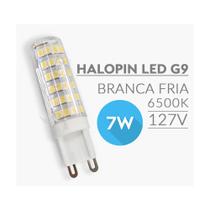 5 Lâmpadas LED Bipino G9 Halopin 7W 127V Luz Branca Fria/6500K