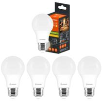 5 Lâmpadas Led Bulbo Dimerizável 8,5w 127v 3000k E27 Branco Quente