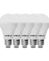 5 Lâmpadas Led Bulbo Ourolux A60 Base E27 15w Bivolt Cor da Luz Branco Quente Amarelada 3000k
