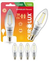 5 Lâmpadas Vela Led Fosca 3w Bivolt Base E14 Cor da Luz 2700K Branco Quente Ourolux 5 Lâmpadas Vela Led Fosca 3w Bivolt Base E14 Cor da Luz 2700K Branco Quente Ourolux