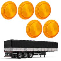 5 Lentes para Lanterna Bojuda Foguinho Carreta Âmbar 5 Lentes para Lanterna Bojuda Foguinho Carreta Âmbar