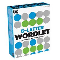 5 letras Wordlet Wordle Style Puzzle Game da University Games, baseado no popular jogo de quebra-cabeça de palavras on-line diário, ótimo para festas, noite de jogo em família e muito mais, para 2 a 4 jogadores com idades entre 8 e acima