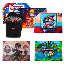 5 Livros De Colorir Menino Desenho Boobie Goods Com Canetas - Toys 2u