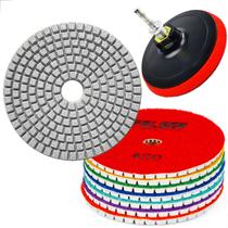 5 Lixa Diamantada para polir porcelanatos marmores e granitos 100mm polimento cortes 45 graus + Sup