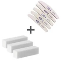 5 Lixas Bumerang + 3 Lixas Bloco Fecha Poros Para Unha bom 5 Lixas Bumerang + 3 Lixas Bloco Fecha Poros Para Unha bom