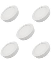 5 Luminária Plafon Led 18w Sobrepor Ourolux Redondo 2700k Cor Branco Quente 110v/220v