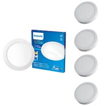 5 Luminária Plafon Led 24w Philips Sobrepor 6500k Bivolt