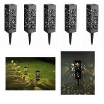 5 Luminárias Balizadoras Solar Sem Fio C/ Led - Dni6113