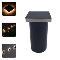 5 Luminárias Balizadores Spots Leds Quadrados Em PVC De 3W Luz Branco Quente De Embutir Em Piso Chão Solo Gramado Jardim 5 Luminárias Balizadores Spots Leds Quadrados Em PVC De 3W Luz Branco Quente De Embutir Em Piso Chão Solo Gramado Jardim