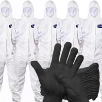 5 Macacão químico BRANCO CA 42.194 CAPUZ E ZIPER com luvas 5 Macacão químico BRANCO CA 42.194 CAPUZ E ZIPER com luvas