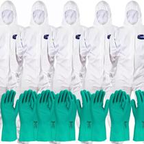 5 Macacão químico BRANCO CA 42.194 CAPUZ E ZIPER com luvas nitrílica 5 Macacão químico BRANCO CA 42.194 CAPUZ E ZIPER com luvas nitrílica