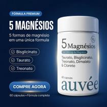 5 Magnésios 60 Cápsulas Auvée Ultra Concentrado 350mg 5 Magnésios 60 Cápsulas Auvée Ultra Concentrado 350mg