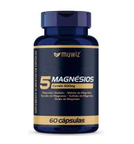 5 Magnésios (60 Cápsulas) Muwiz - Energia, Músculos e Metabolismo