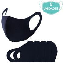 5 Máscara Laváveis Reutilizável Azul Marinho Cuidado Pessoal