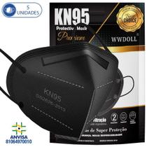 5 Máscaras Descartáveis Kn95 Pff2 Wwdoll 5 Camadas C Anvisa