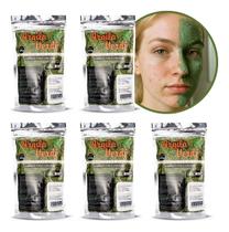 5 Máscaras Faciais Antiacne Argila Verde 100g Dermabel