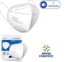 5 Máscaras Respiratórias KN95 PFF2 WWDoll 5 Camadas Branca 5 Máscaras Respiratórias KN95 PFF2 WWDoll 5 Camadas Branca