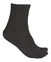 5 Meia De Dedo Algodao Soquete Masculina Adulto Luva Inverno - Cinza Chumbo 5 Meia De Dedo Algodao Soquete Masculina Adulto Luva Inverno - Cinza Chumbo