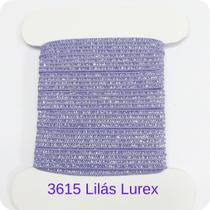 5 metros Elástico Lurex chato 7mm Lilás 3615 005 encadernação 5 metros Elástico Lurex chato 7mm Lilás 3615 005 encadernação