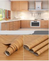 5 Metros Papel de parede com revestimento perolado Auto adesivo 3D imitaçao Madeira ZH6506-7