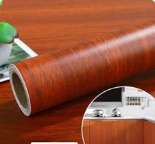 5 Metros Papel de parede com revestimento perolado Auto adesivo 3D imitaçao Madeira ZH6512-8