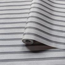 5 Metros Papel de parede revestimento perolado 3D imitaçao Madeira Ripado Cinza Claro ZH6526-4