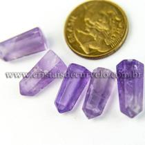 5 Micro Pontinha Ametista Pedra Natural 15mm para Montar Joias