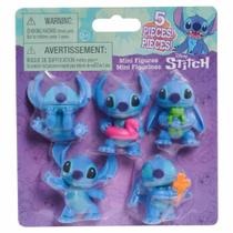 5 Mini Bonecos de 4cm do Stitch Colecionáveis - Disney - Sunny Brinquedos