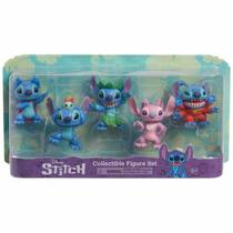 5 Mini Bonecos de 7cm do Stitch Colecionáveis - Disney 3991