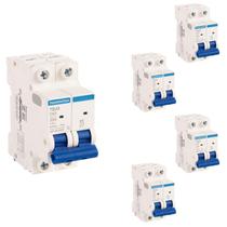 5 Mini Disjuntores 63 Amperes Bipolar Tramontina Curva C