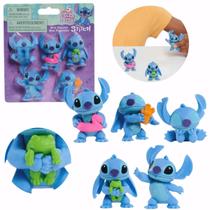 5 Mini Figuras Stitch Cartela 5cm Disney Stitch Sunny 3989