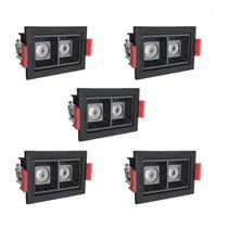 5 Mini Spot De Led Downlight Duplo Embutido 3000K Bet56 5 Mini Spot De Led Downlight Duplo Embutido 3000K Bet56