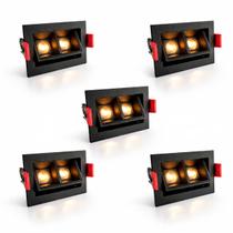 5 Mini Spot Foco Móvel Downlight Embutir Led Pontual Luz10 5 Mini Spot Foco Móvel Downlight Embutir Led Pontual Luz10