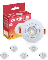 5 Mini Spot Superled De Embutir 3w Cor da Luz 4000k Branco Neutro Bivolt Ourolux
