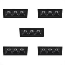 5 Mini Spot Triplo Embutir Led Recuado Downlight Bet58 5 Mini Spot Triplo Embutir Led Recuado Downlight Bet58