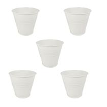 5 Mini vaso cachepot metal decorativo e vasinho festas creme