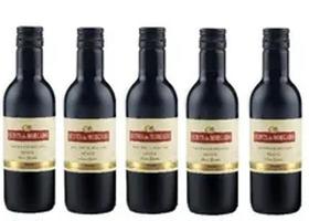 5 Mini Vinho Tinto De Mesa Quinta Do Morgado Suave 245ml