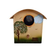 5 Modelos Ninho de passarinho casinha varanda jardim de parede metal com pintura a mão - Roma Decor
