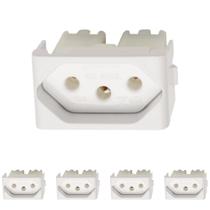 5 Módulo de Tomada PB Schneider Linha Decor 2P+T 250V 20A PRM04731