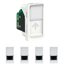 5 Módulo Tomada Rj45 8 Fios Upt Cat5e Schneider Linha Orion S70540004