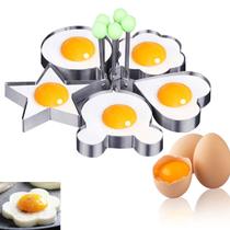 5 Molde Forma Omeleteira Panqueca Ovo Frito Aço Inox