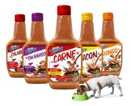 5 Molhos Para Ração De Cachorro Petisco Sabores Diversos