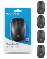 5 Mouses Sem Fio Ms200 Usb 1200dpi Multilaser Preto