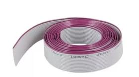 5 Mts Cabo Flat Cinza 26 Vias 28awg +10 Conectores Latch Fem